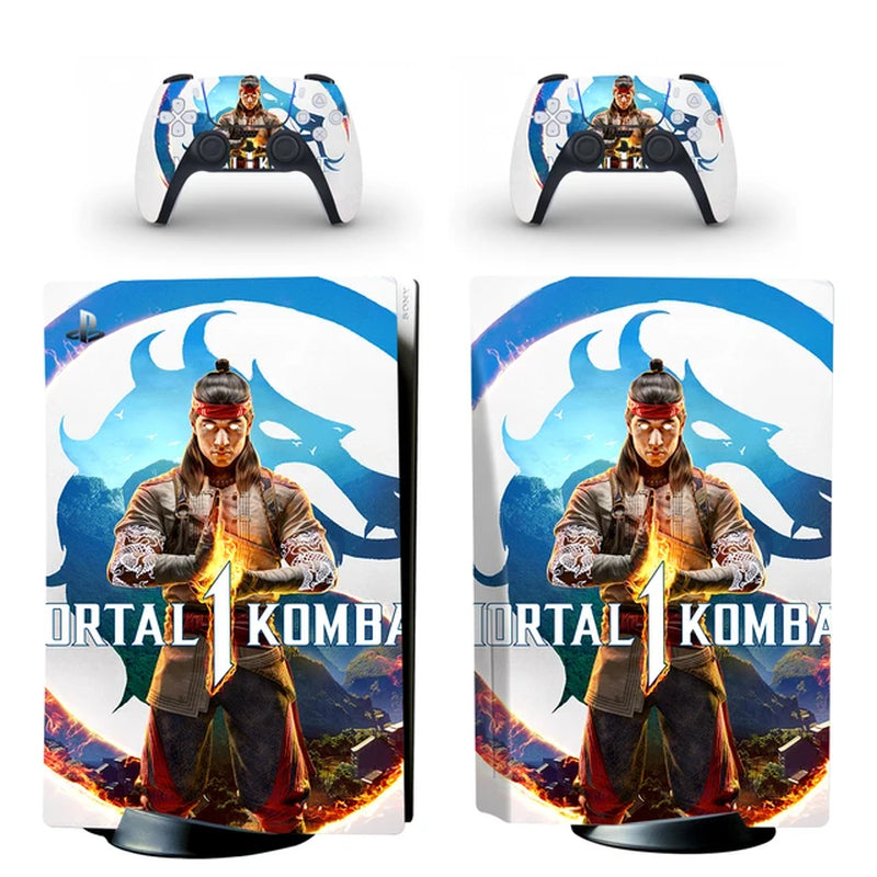 Mortal Kombat 1 PS5 Disc Skin Sticker Decal Cover for Console Controller PS5 Disk Skin Sticker Vinyl